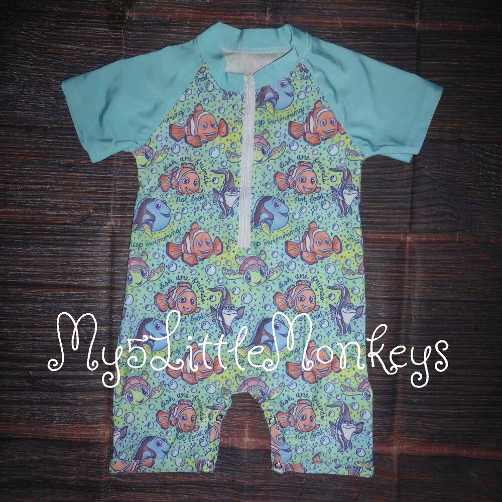 Boutique Finding Nemo Baby Toddler Boys Girls One Piece Swimsuit